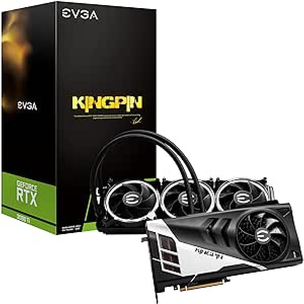 EVGA GeForce RTX 3090 Ti K|NGP|N Hybrid Gaming, 24G-P5-4998-KR, 24GB GDDR6X, iCX3, hibrīda dzesētājs, OLED displejs, aizmugures plāksne, bezmaksas e-siksna