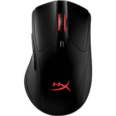 HyperX Pulsefire Dart — bezvadu RGB spēļu pele, programmatūras kontrolēta regulēšana, 6 programmējamas pogas, Qi uzlādes akumulators līdz 50 stundām — PC, PS4, saderīga ar Xbox One