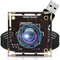 Svpro 60 kadri/s Global Shutter USB kameras plate, 720P AR0144 UVC tīmekļa kameras modulis ar M12 objektīvu bez kropļojumiem datoram, klēpjdatoram, Android ierīcei