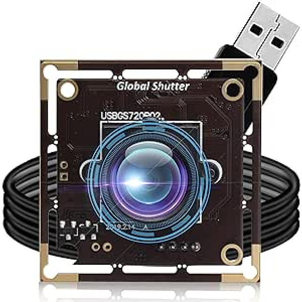 Svpro 60 kadri/s Global Shutter USB kameras plate, 720P AR0144 UVC tīmekļa kameras modulis ar M12 objektīvu bez kropļojumiem datoram, klēpjdatoram, Android ierīcei