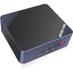 BOSGAME mini dators Alder Lake Intel N95 Windows 11 Pro mini datori, 16 GB DDR4 RAM 512 GB PCIe x1 SSD, 4K 60 Hz trīskārši displeji ar Dual HDMI + Type-C, 36 W kluss mini dators, WIFI5, birojs, izglītība