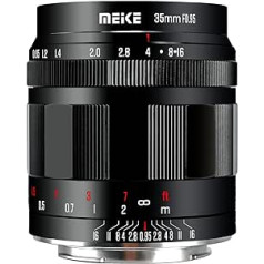 Meike 35 mm f0.95 lielas apertūras manuālais fokuss ir savietojams ar Fujifilm X Mount bezspoguļa kamerām X-T1 X-T2 X-T3 X-T4 X-T5 X-T10 X-T20 X-T100 X-T200 XPro1