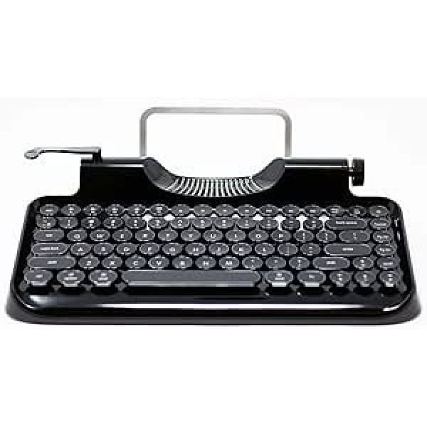 KnewKey Typewriter Style Mechanical Wired Wireless Keyboard with Tablet Stand Bluetooth Connection