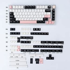 Olivia taustiņu vāciņu komplekts, 177 taustiņu vāciņi, PBT Double Shot taustiņu vāciņi, Cherry profils, pielāgoti taustiņu vāciņi, ISO ANSI slēdzim Cherry MX Gateron Kailh, mehāniskās tastatūras