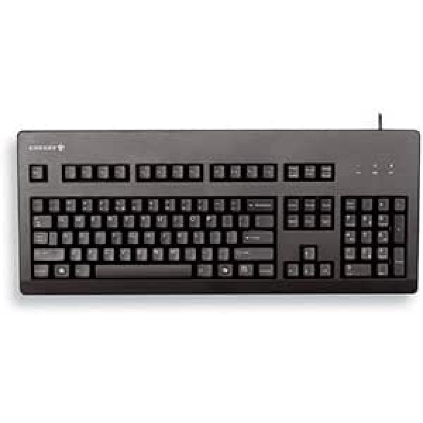 CHERRY G80-3000, UK-Layout, QWERTY Tastatur, Kabelgebundene Tastatur, Mechanische Tastatur, CHERRY MX BLUE jungikliai, Schwarz