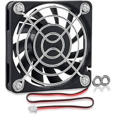 GDSTIME 60mm Fan 60mm x 10mm 5V Computer Fan Dual Ball Bearing PC Fan DC Brushless Fan 3500RPM High Speed Case Fan Cooler for DIY Cooling Ventilation Fan