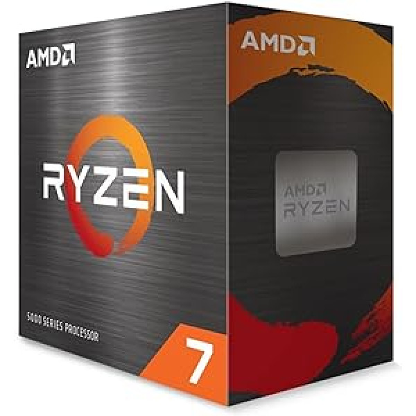 AMD Ryzen 7 5700X procesors (pamata pulkstenis: 3,4 GHz, maksimālais jaudas pulkstenis: līdz 4,6 GHz, 8 kodoli, L3 kešatmiņa 32 MB, ligzda AM4, bez dzesētāja) 100-100000926WOF, melns