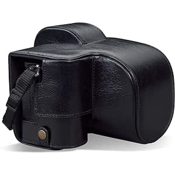 MegaGear MG1942 Ever Ready Genuine Leather Camera Case with Strap Compatible with Nikon Z5 Black