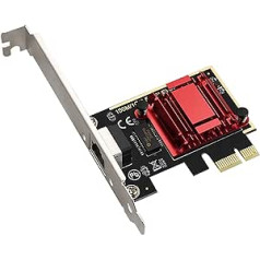 dynattenik 2.5G Base-T PCI-Express (PCIe) tīkla kontrollera adaptera LAN karte — iekļauts zema profila panelis