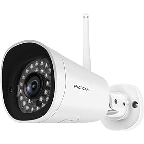 Foscam G4P — balta Super HD āra IP kamera ar 20 m nakts redzamību, 4 MP, IP WiFi novērošanas kamera un domofona divvirzienu audio, pret laikapstākļiem izturīga drošības kamera ar MicroSD kartes slotu, 1 paka.