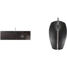 CHERRY KC 6000 plānā tastatūra un CHERRY GENTIX vadu optiskā pele, melna