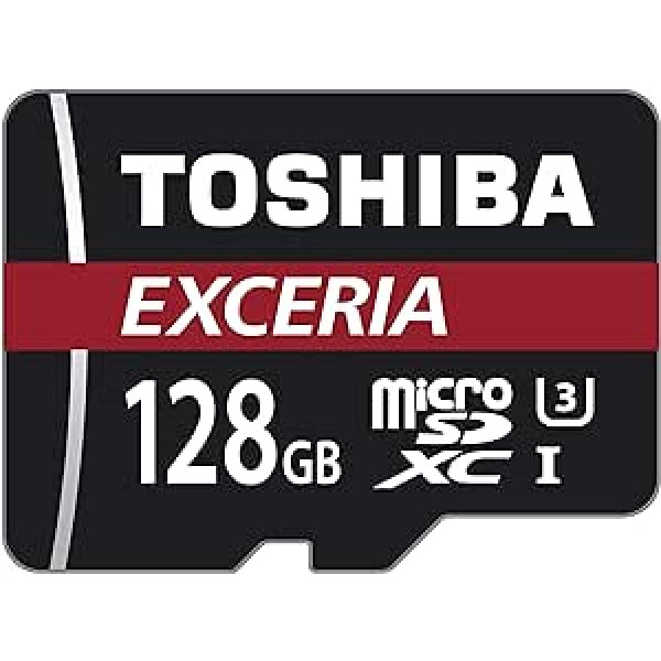 Toshiba EXCERIA M302-EA Micro SDXC 128GB bis zu 90MB/s, UHS-I Klasse 10 Speicherkarte (inkl. microSD zu SD Adapter)