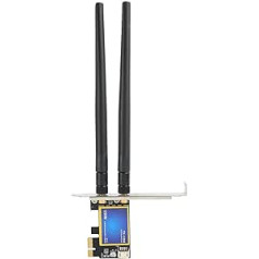 Lazmin112 PCIE Wifi kortelė, 2.4G 5G Dviejų dažnių dviejų dažnių 1200Mbps Bluetooth 4.0 PCIE WiFi kortelės darbalaukio belaidžio tinklo adapteris, skirtas Windows 7 8 10