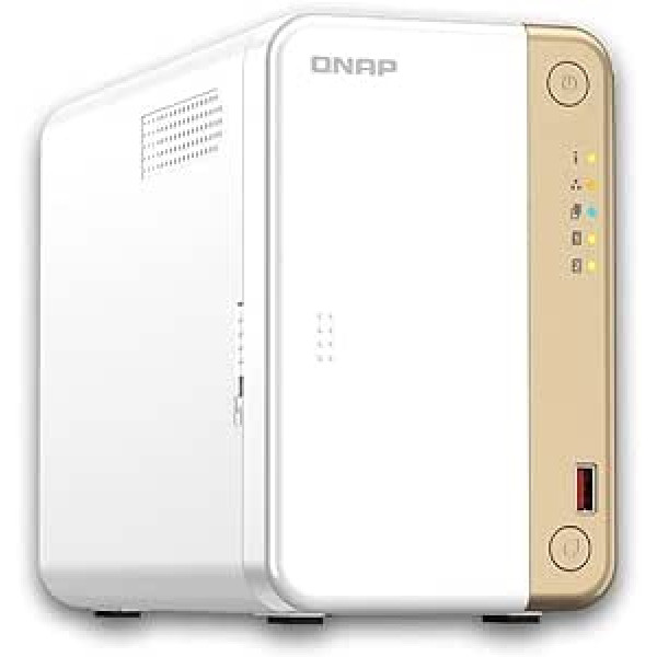 Qnap TS-262-4G | 2 nodalījumi, 2 x M.2 sloti, 2,5 GbE galddatora NAS, 2 baites 4 GB RAM