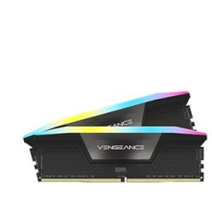 CORSAIR Vengeance RGB DDR5 RAM 96 GB (2 x 48 GB) 6400 MHz CL32 Intel XMP iCUE saderīga datora atmiņa — melna (CMH96GX5M2B6400C32)