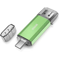 USB C Stick 256 GB, Ms Lula Type C Pen Drive 256 Giga Portable USB Stick 256 GB 2 in 1 OTG USB C Flash Drive 256 GB for USB-C Smartphone, Laptop, PC, Tablet, Car, TV (Green)