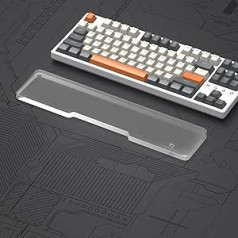 MAMBASNAKE plaukstas balsts tastatūrai, Ergonomisks akrila tastatūras paliktnis TKL 80% tastatūrai - Tastatūras plaukstas balsts birojam/spēlēm/rakstīšanai/klēpjdatoram - Premier Clear Acrylic - Neslīdošas gumijas pēdas