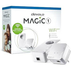 Devolo Magic 1 WiFi Mini Starter Kit Powerline WLAN tīkla komplekts 400 MBit/s