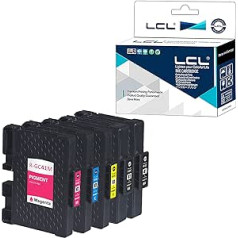 LCL GC-41 GC41 GC41K GC41C GC41M GC41Y pigments (5-Stück 2Schwarz Cyan Magenta Gelb) Tintenpatrone saderīgs ar Ricoh Aficio SG 2100 2100N 2010L K31001SN01DN1 N 3110SFNW 3120B