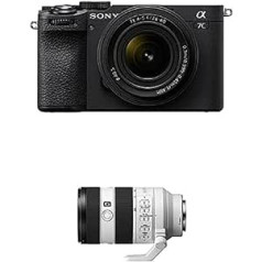 Sony Alpha 7C II | Bezspoguļa pilna kadra kamera ar SEL2860 tālummaiņas objektīvu (28–60 mm, F4–5.6, kompakts, 33 MP, reāllaika automātiskais fokuss, 10 BPS, 4K video, noliecams LCD skārienekrāns) Melns + SEL70200G2