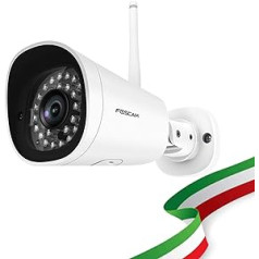 FOSCAM FI9902P 2 megapikseļu Full HD1080P H.264 bezvadu/kabelis ar nakts redzamību 20 metri, 3 W, 12 V, saderīgs ar Alexa