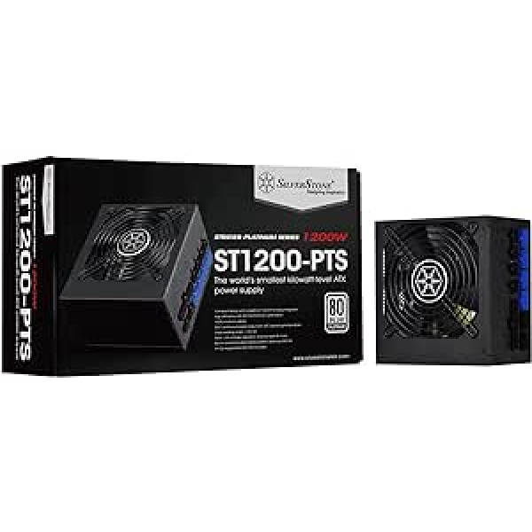 Silverstone Sst-ST1200-PTS 1200W PC-Netzteil, Schwarz, 8x PCIe, Kabel-Management