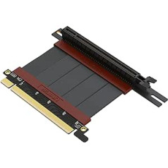 LINKUP — Ultra PCIe 4.0 X16 stāvvada kabelis (RTX4090, RX6950XT, x570, B550, Z690 pārbaudīts), ekranēts, vertikāls spēļu PCI Express Gen4 stiprinājums, kreisā leņķa savienotājs (5 cm), 3.0 Gen3 saderīgs