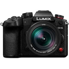 Panasonic LUMIX DC-GH6L hibrīda kamera ar Leica ES12060 objektīvu (25 MP, Dual IS, OLED skatu meklētājs, Aukstuma/putekļu/šļakatu aizsardzība) Melns