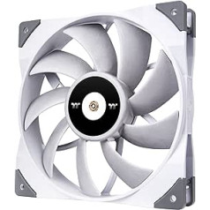 Thermaltake TOUGHFAN 14 balts augsta statiskā spiediena radiatora ventilators (viena ventilatora komplekts) Kluss datora ventilatora korpuss, ventilators balts