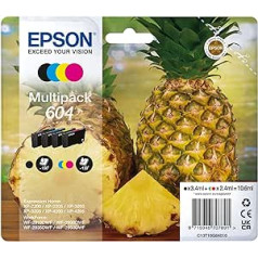 Epson Original 604 Pineapple Ink Multipack 4-Colour Standard, XP-2200 XP-2205 XP-3200 XP-4205 WF2910DWF WF2930DWF WF2950DWF, ReadyPrint Flex Ink tarifai