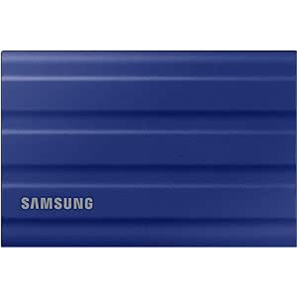 Samsung Portable SSD T7 Shield, 1TB, USB 3.2 Gen.2, 1050 MB/s lasīšanas, 1000 MB/s rakstīšanas, izturīgs ārējais cietais disks āra darbam Mac, personālajam datoram un viedtālrunim, zils, MU-PE1T0R/EU