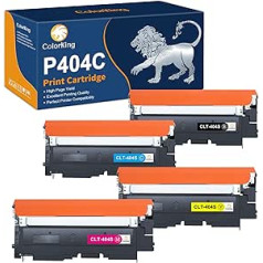 ColorKing CLT-P404C Multipack P404C dažai, skirti Samsung C480W Xpress SL C480FW C480 C430W C48X C430 C480FN C432 C433 C483 CLT-K404S CLT-Y404S CLT-CLTC404S CLT-CLTC404S CLT-CLTC-4C40C40 C404-M404S