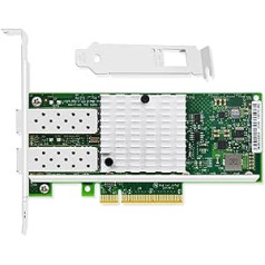 Elfcam® — 10 GbE PCIE tīkla karte Intel X520-DA2/ X520-SR2-82599ES mikroshēmai, divi SFP+ porti, 10 Gbit PCI Express x8 LAN adapteris, 10 Gb NIC operētājsistēmai Windows Server, Win8, 10, Linux