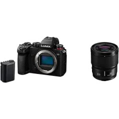 Panasonic Lumix S DC-S5 pilna kadra kamera ar papildu akumulatoru DMW-BLK22 + Panasonic S-S35E Lumix S objektīvs (35 mm, F1,8)