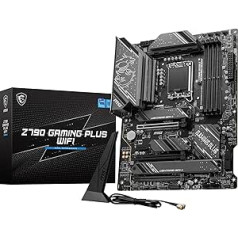 MSI Z790 GAMING PLUS WIFI Motherboard, ATX - Supports 12th and 13th Gen Intel Core Processors, LGA 1700 - DDR5 Memory Boost 7200+MHz/OC, 1 x PCIe 5.0 x16, 4 x M.2 Gen4, 2.5G LAN, Wi-Fi 6E