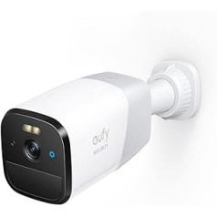 eufy Security 4G LTE novērošanas kamera ar SIM karti, 2K HD, Starlight Night Vision, divpusēja audio funkcija, personas noteikšana. Bez Wi-Fi. Ietver SIM karti un iebūvēto lokālo atmiņu.