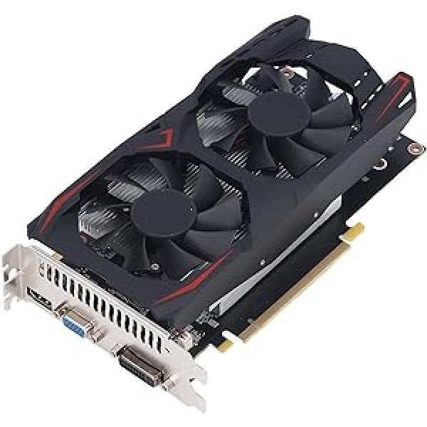 ASHATA GTX 550TI 1.5GB GDDR5 192-Bit Gaming Graphics Card, PCI Express 1.1 X 16 Graphics Card with Dual Fans and DVI-VGA HDMI Interface, 783MHz 3400MHz 4K HDR Computer Video Graphics Card