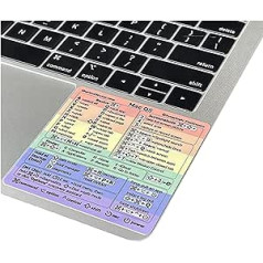 SYNERLOGIC (M/Intel) Mac OS tastatūras īsinājumtaustiņu vinila uzlīme, bez atlikuma, saderīga ar 13–16 collu MacBook Air/Pro/iMac/Mini (Pride, 10 pack)