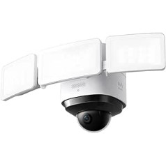 eufy Security Floodlight Cam 2 Pro Apkures kamera ar Scheinwerfer, 360 Grad Schwenk- un Neigefunctionn, 2K Full HD, Wetterfest, KI Technologie, Gebührenfreie Nutzung (Generalüberholt)