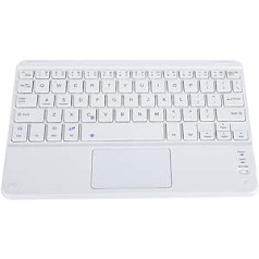 Garsent Bluetooth Slim Keyboard, Multimedia Wireless Keyboard with Touchpad for PC, Tablet, Smart TV, Smartphones and More