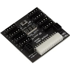 Breakout Board 800 W barošanas avots ATX 24 — ATX24 līdz 8 x Molex un 2 x P6 5 V un 12 V