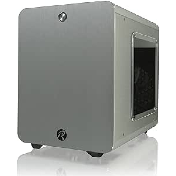 Raijintek METIS Plus Mini-ITX Computer Gehäuse, Tower Case, Mini Gehäuse PC, PC - Gehäuse Silent, Boxen Tower, Mini ITX Gaming (Silber)