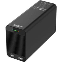 ISDT SP2417 BattGo 400W 17A viedais barošanas avota adapteris spēkstacija 1 līdzstrāvas pieslēgvieta un 2 USB uzlādes izejas porti ceļojumu kempinga avārijas litija/LiPo/Life/Li-ion/NiMH/Nicd akumulatoram (400W)