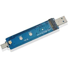 ADWITS USB 3.1 Gen 2 Type A un C Combo M.2 2230/2242/2260/2280 High Performance PCIe NVMe SSD adapteris ar JMS583 Bridge kontrolieri, kas ir saderīgs ar 960 970 EVO PRO cietvielu disku