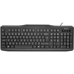 Trust ClassicLine UK Tastatur USB QWERTY UK English Schwarz — Tastaturen (standarta, Verkabelt, USB, QWERTY, Schwarz)