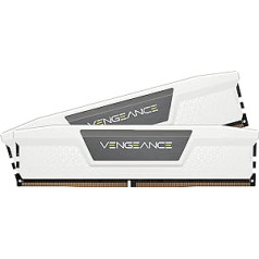 Corsair VENGEANCE DDR5 RAM 32GB (2x16GB) 6000MHz CL36 Intel XMP iCUE saderīga datora atmiņa — balta (CMK32GX5M2D6000C36W)