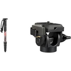 Manfrotto Element MII MMELMIIA5RD Viegls alumīnija ceļojumu monopods un 234RC noliecamā galva monopodam ar ātrās nolaišanas plāksni 200PL