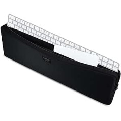 Adore June Keeb kombinētais futrālis ir savietojams ar Magic Keyboard ar ciparu tastatūru un Magic Trackpad 2, augstas kvalitātes tastatūras futrālis, izgatavots no izturīga materiāla, melns