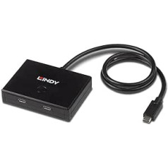 LINDY 43329 divvirzienu slēdzis USB 3.2 Gen 1 Type C 2 porti