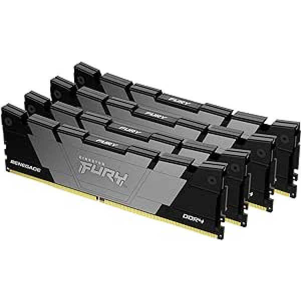 Kingston Fury Renegade 64GB 3200 DDR4 CL16 DIMM (Kit with 4) Desktop Gaming Memory - KF432C16RB12K4/64